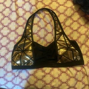 Bad kitty medium halter sports bra/ pole top